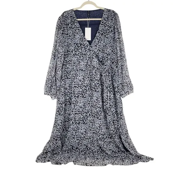 Mango - Flower Print Dress Off White - 16 - Women